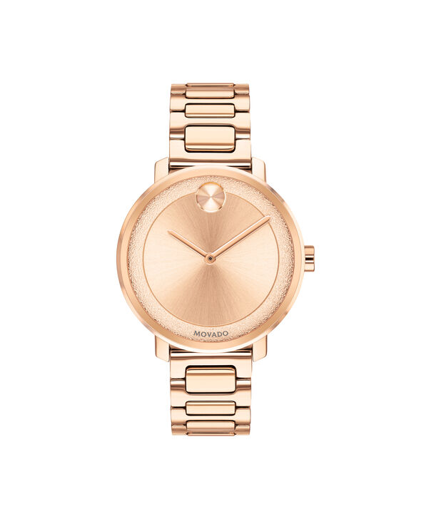Movado | Movado Bold Mid-Size Pink gold ion-plated Stainless Steel ...