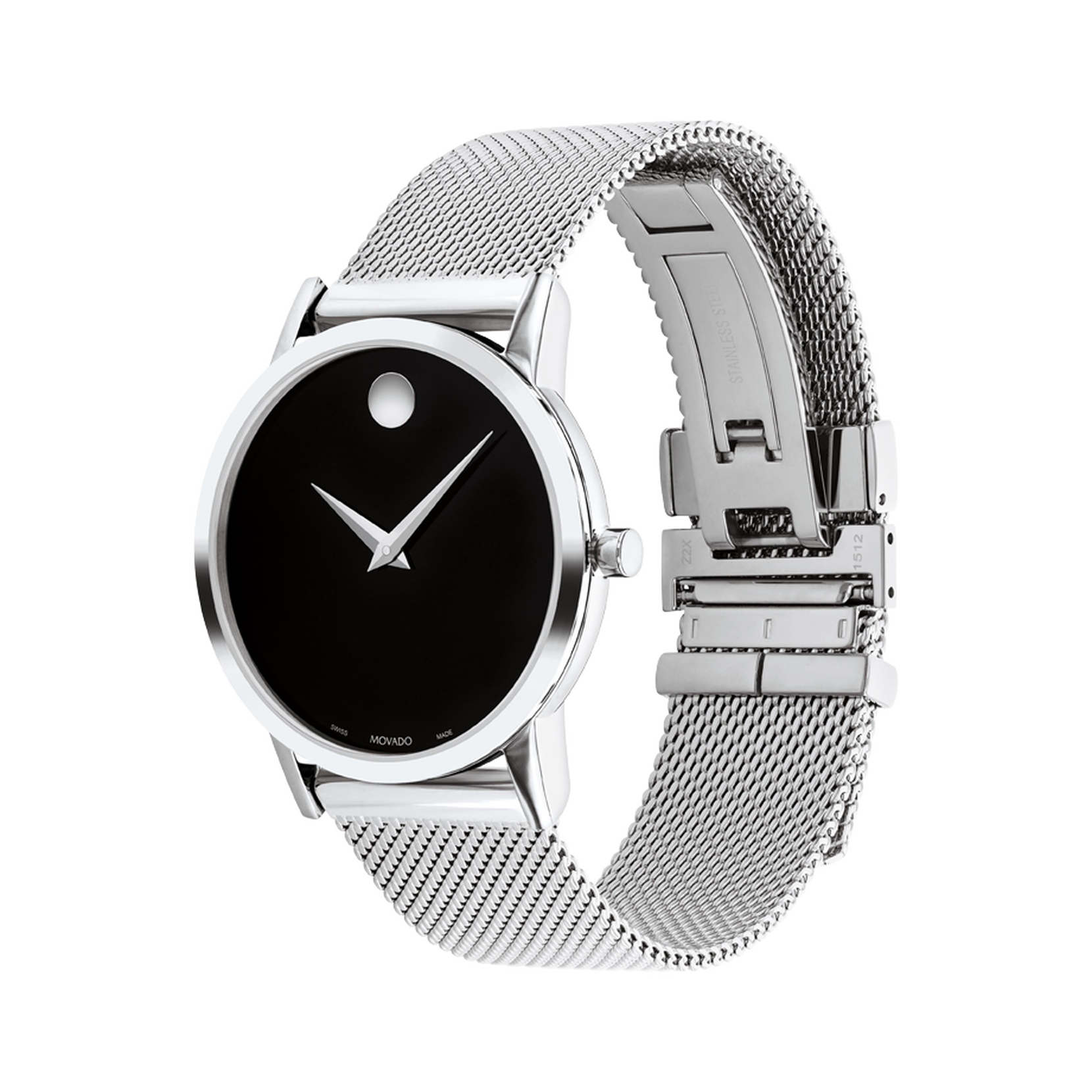 MOVADO Men's Extra Large Museum Style Watch SS w/ Black Dial - $1.5K A
