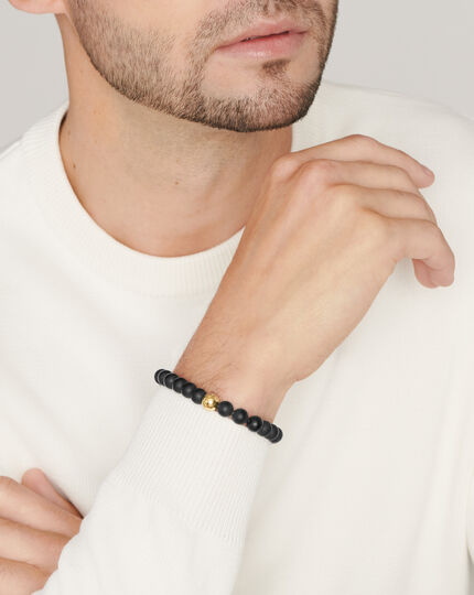 Men's Hematite Double Bead Bracelet | Hematite Bracelet for Men