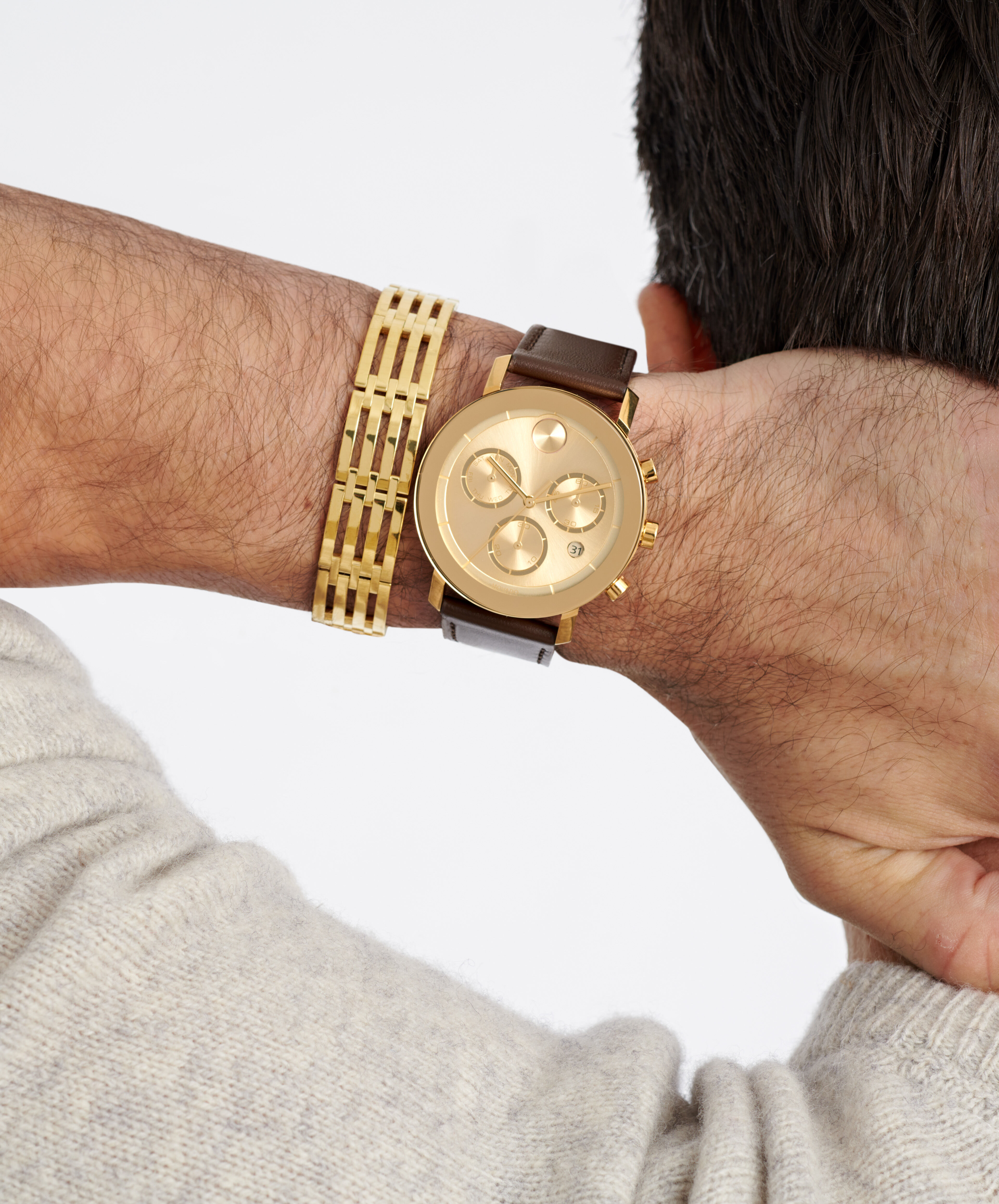 American Exchange Men's Gold Metal Bracelet Watch & Bracelet Set -  Walmart.com