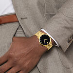 Movado | Museum with watch Classic and gold dial bracelet black