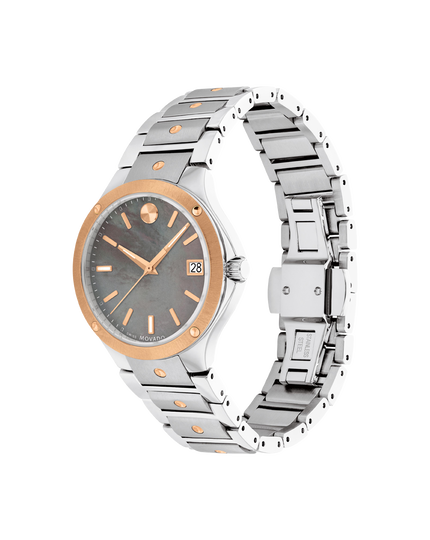 pearl Movado watch | two tone dial and SE bracelet with mother of