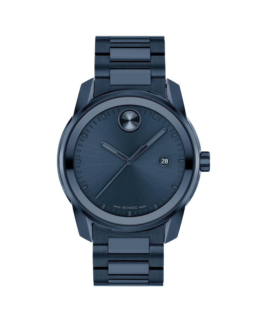 MOVADO モバード ボールド クォーツ ブルーダイヤル メンズウォッチBold Quartz Blue Dial Men's Watch：DIO  GRECO - 腕時計