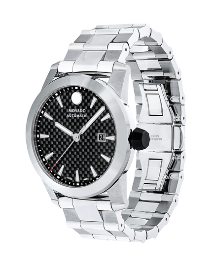 Movado | Vizio watch Super-LumiNova Automatic stainless Swiss black featuring steel Men\'s and dial
