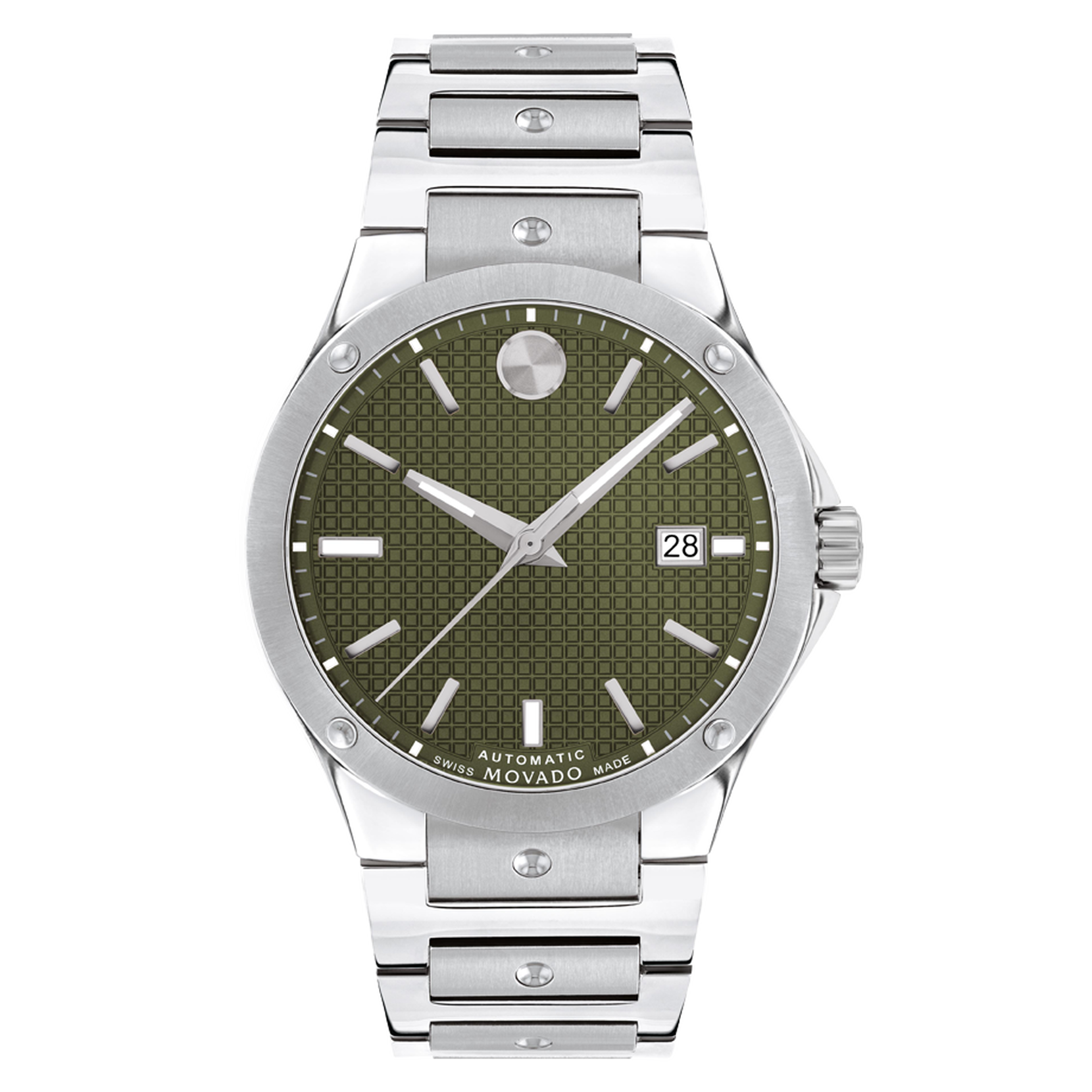 and watch dial bracelet Automatic SE with silver | Movado green
