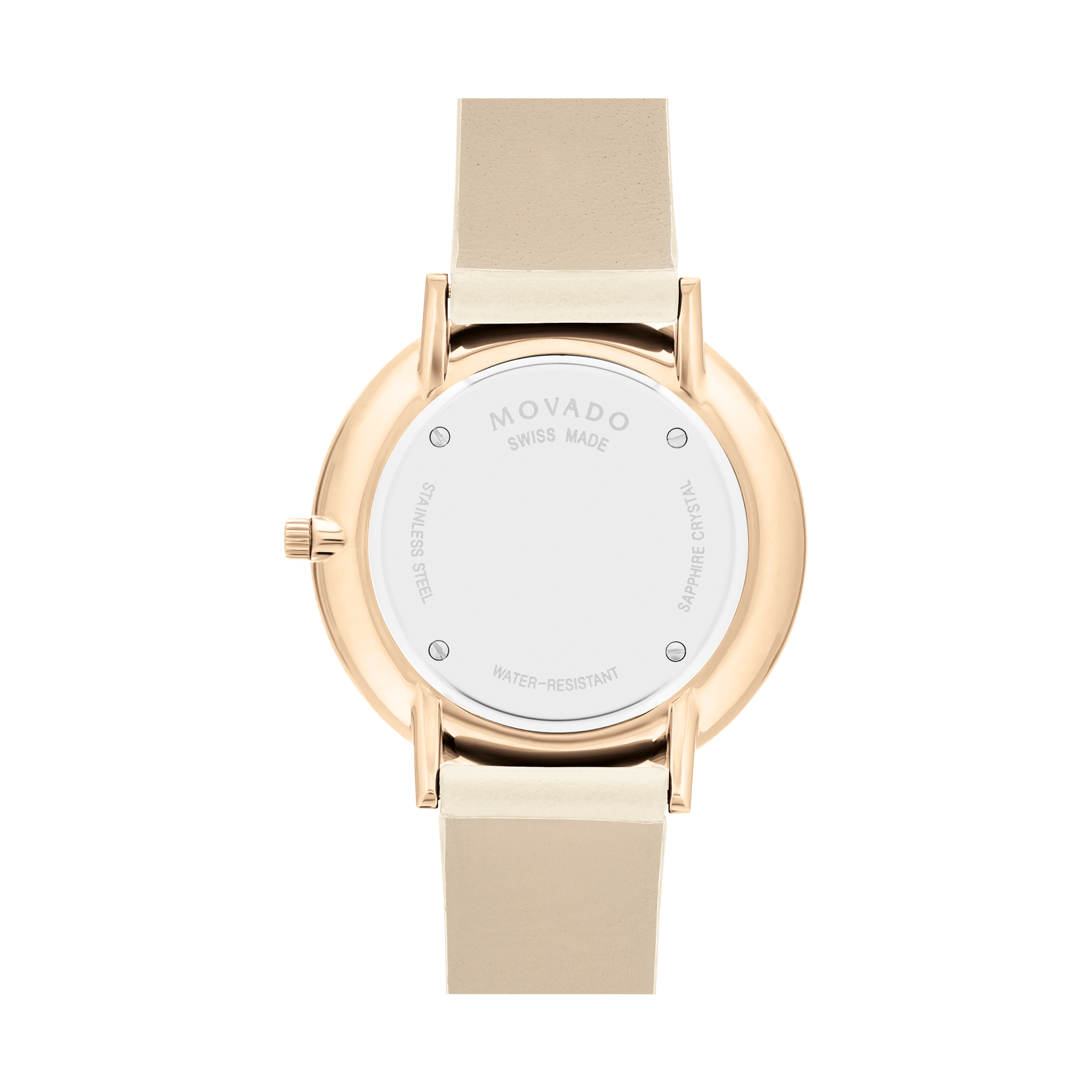 Movado | Modern 47 pale rose gold watch with white dial, pale rose gold ...