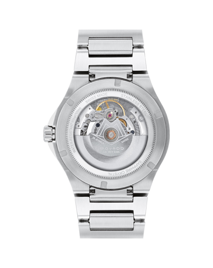 Movado | steel dial Sapphire and Swiss Movado Super-LumiNova watch accents, crystal yellow and Automatic stainless SE gold grey with