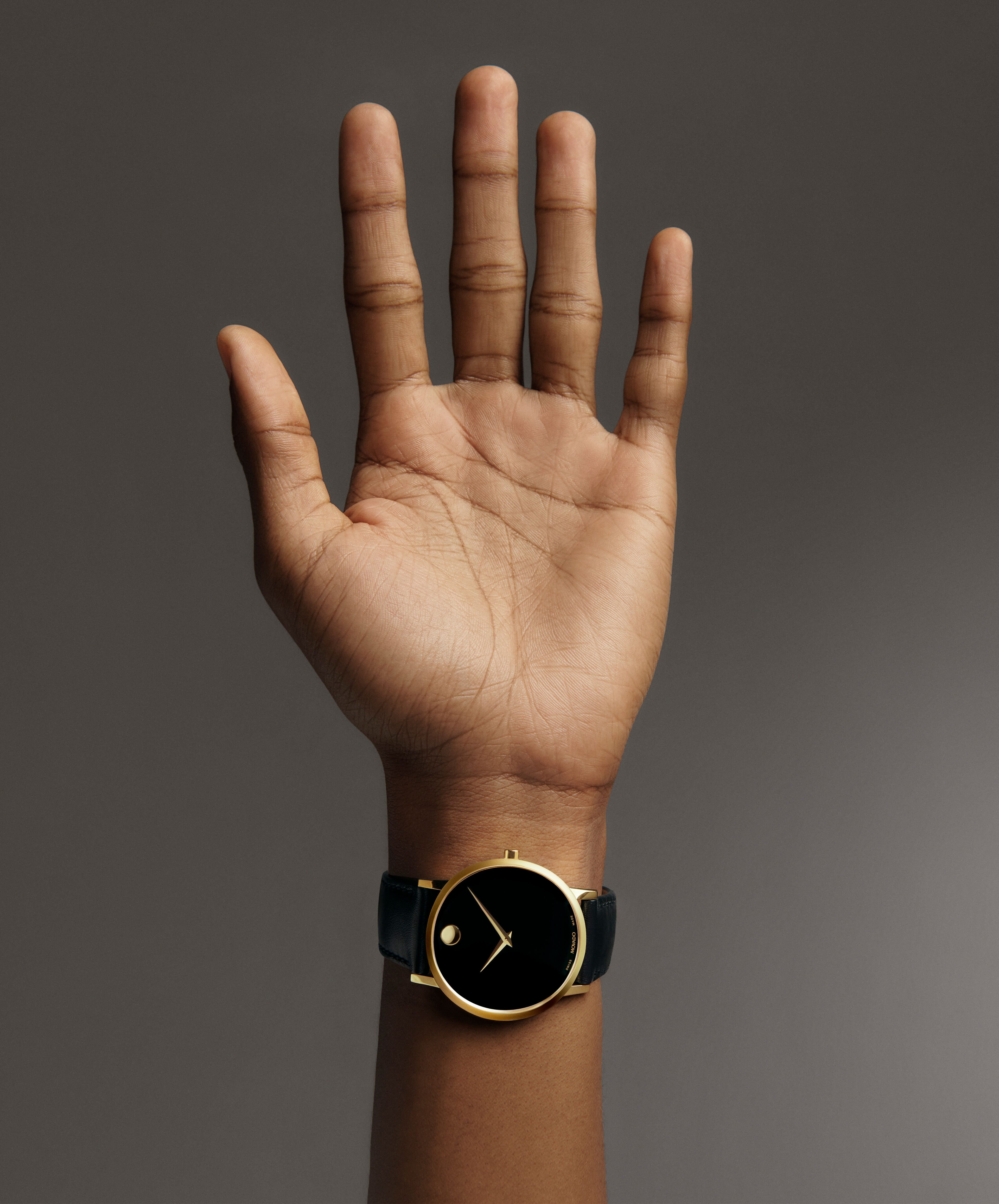 Movado | Museum Classic Men's Gold PVD Watch With Black Strap