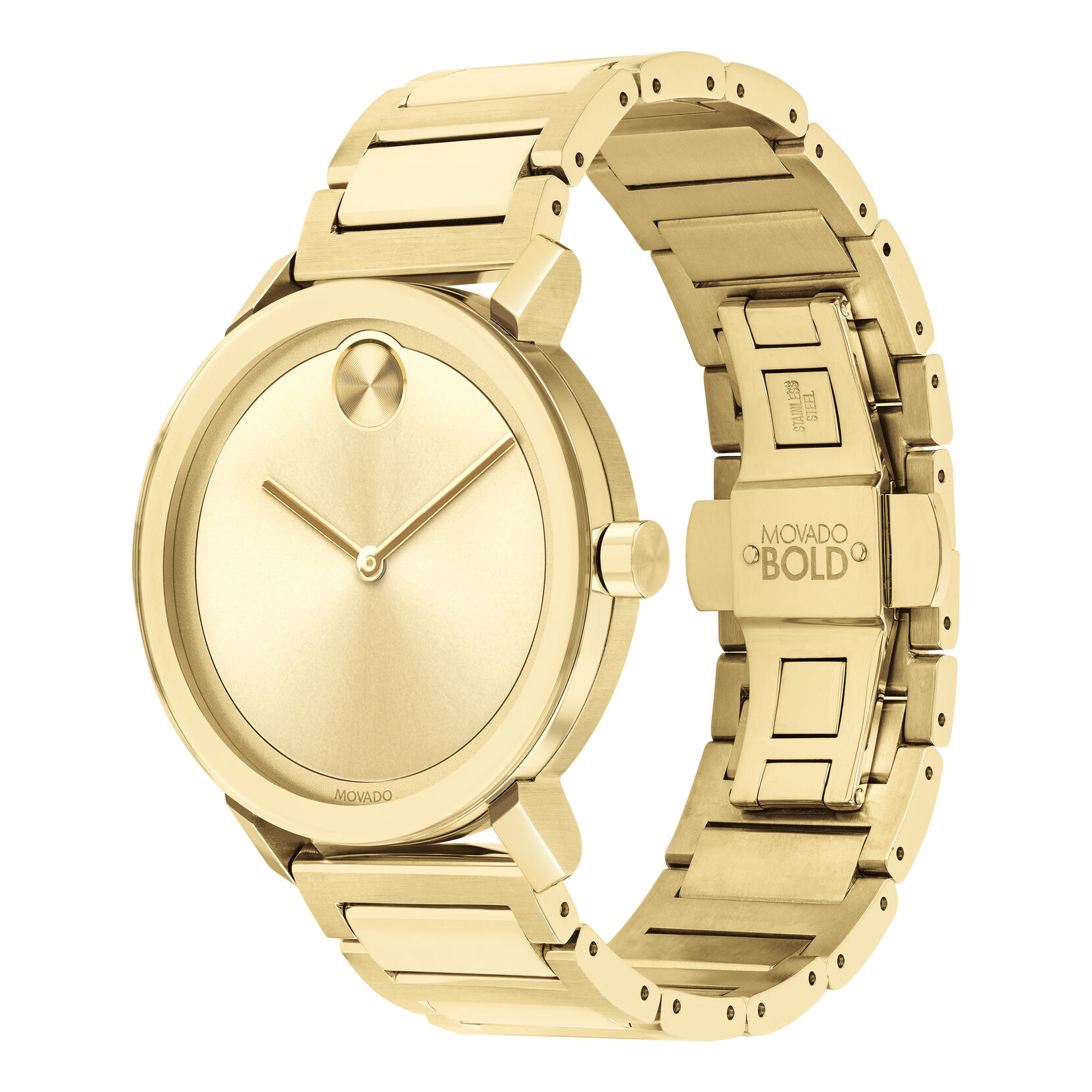 Movado Movado Bold Gold Ion Plated Stainless Steel Watch 