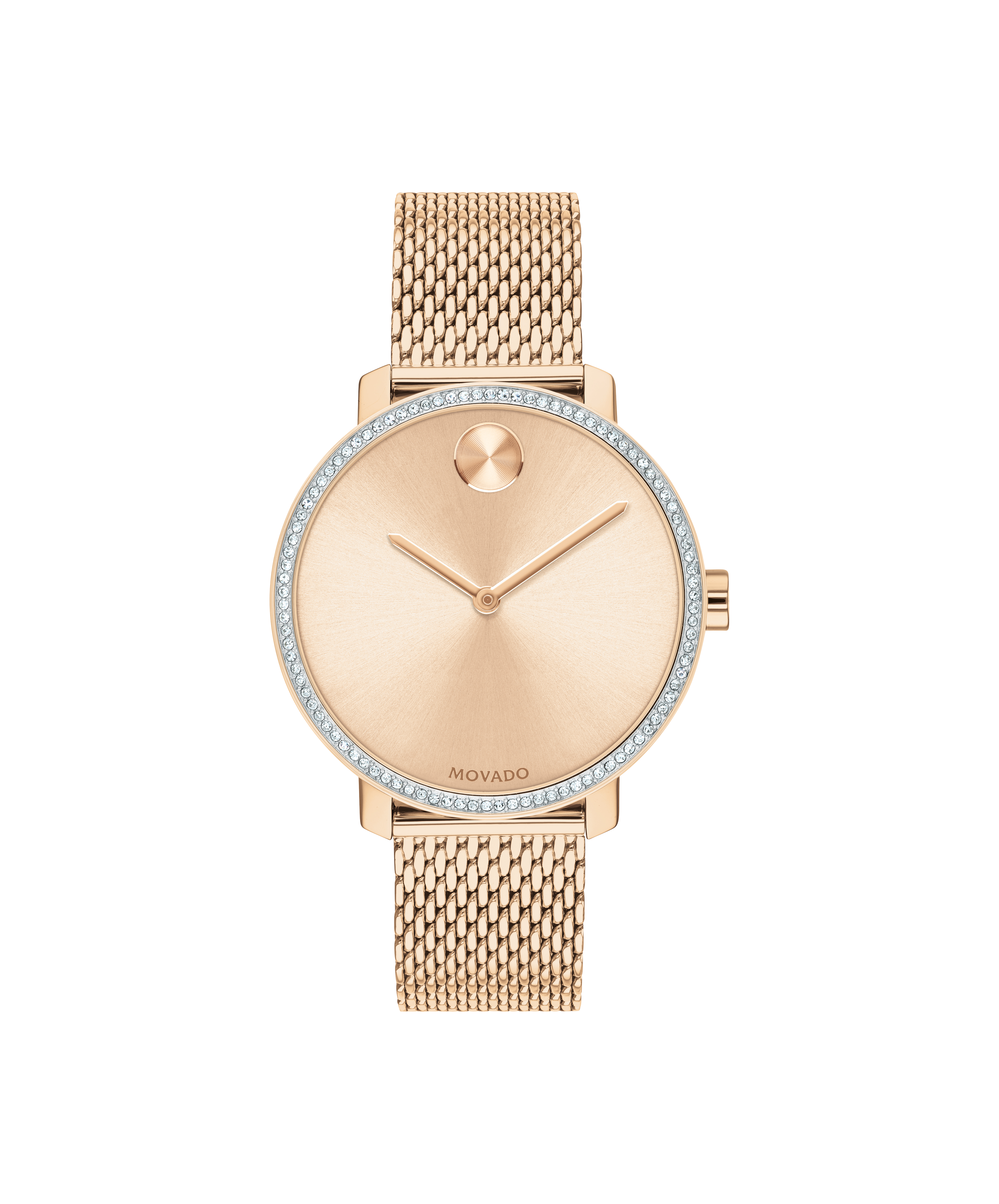 Movado BOLD rose gold watch and dial 