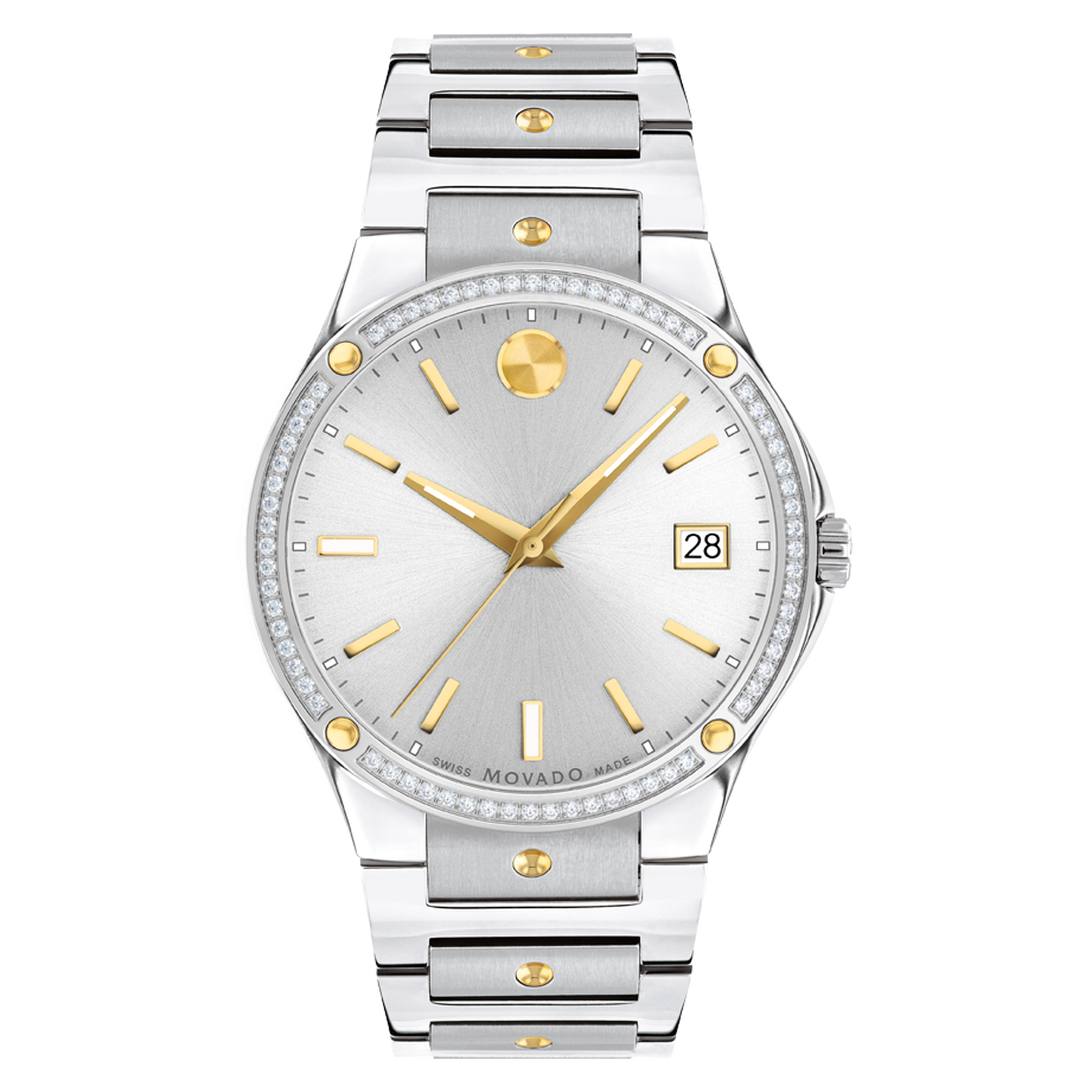 Movado | SE watch with bracelet silver dial and