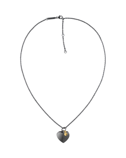Crystal Heart Lock Necklace (Silver) – Love Stylize