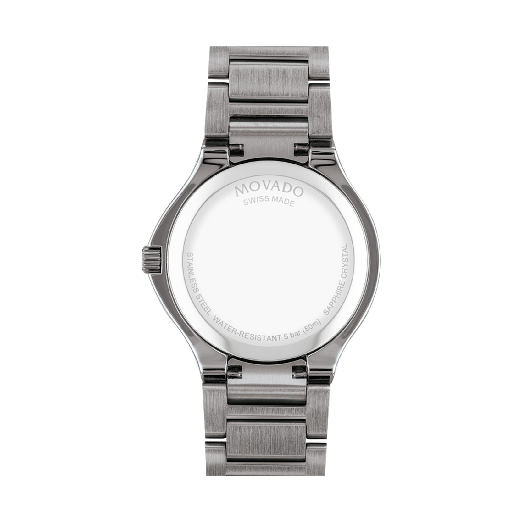 mother Super-LumiNova watch. Features gold dial markers accents Swiss stainless steel Movado and of pearl anti-corrosive hands date grey window, bezel, SE and hour | Movado