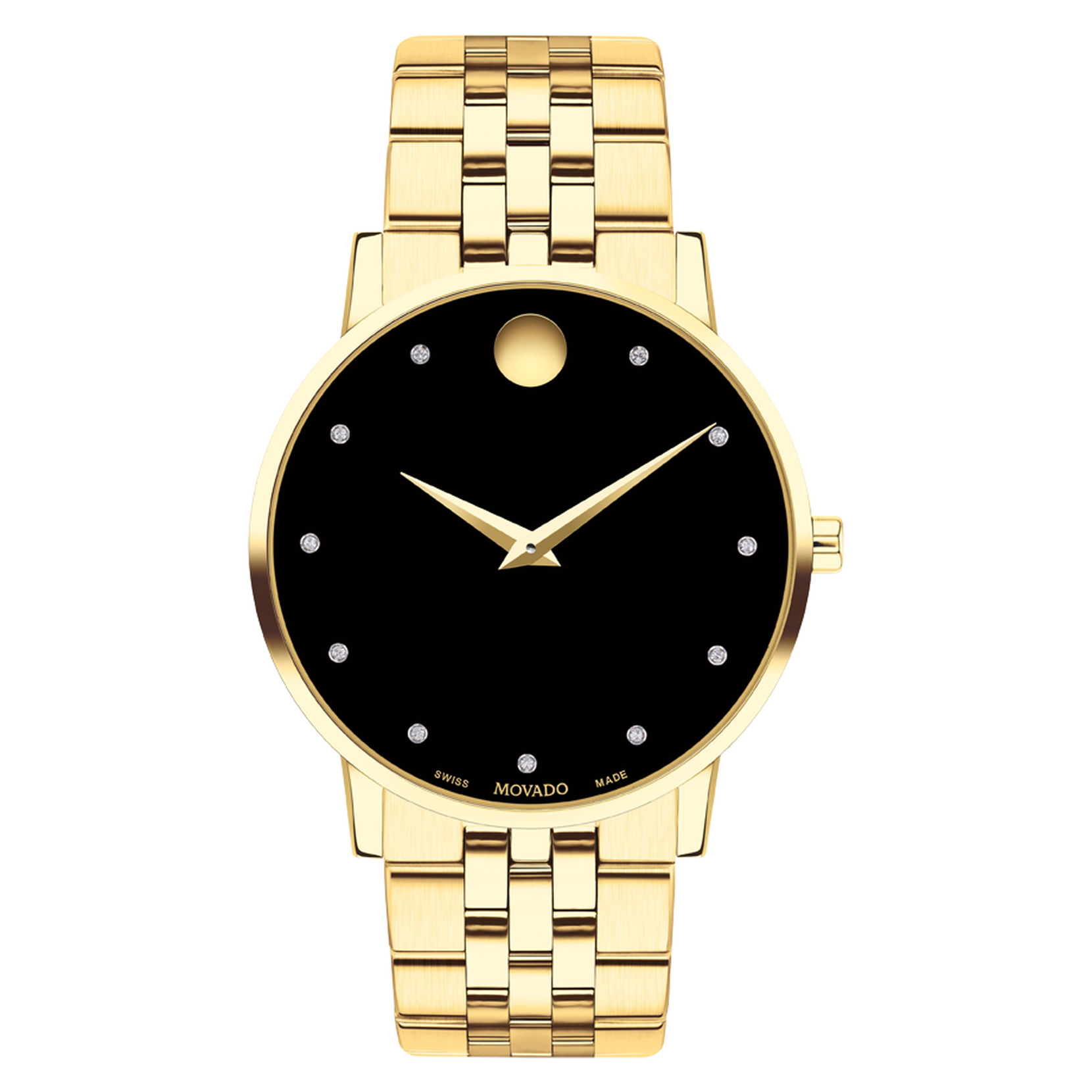 Movado with bracelet dial gold watch Classic and | Museum black