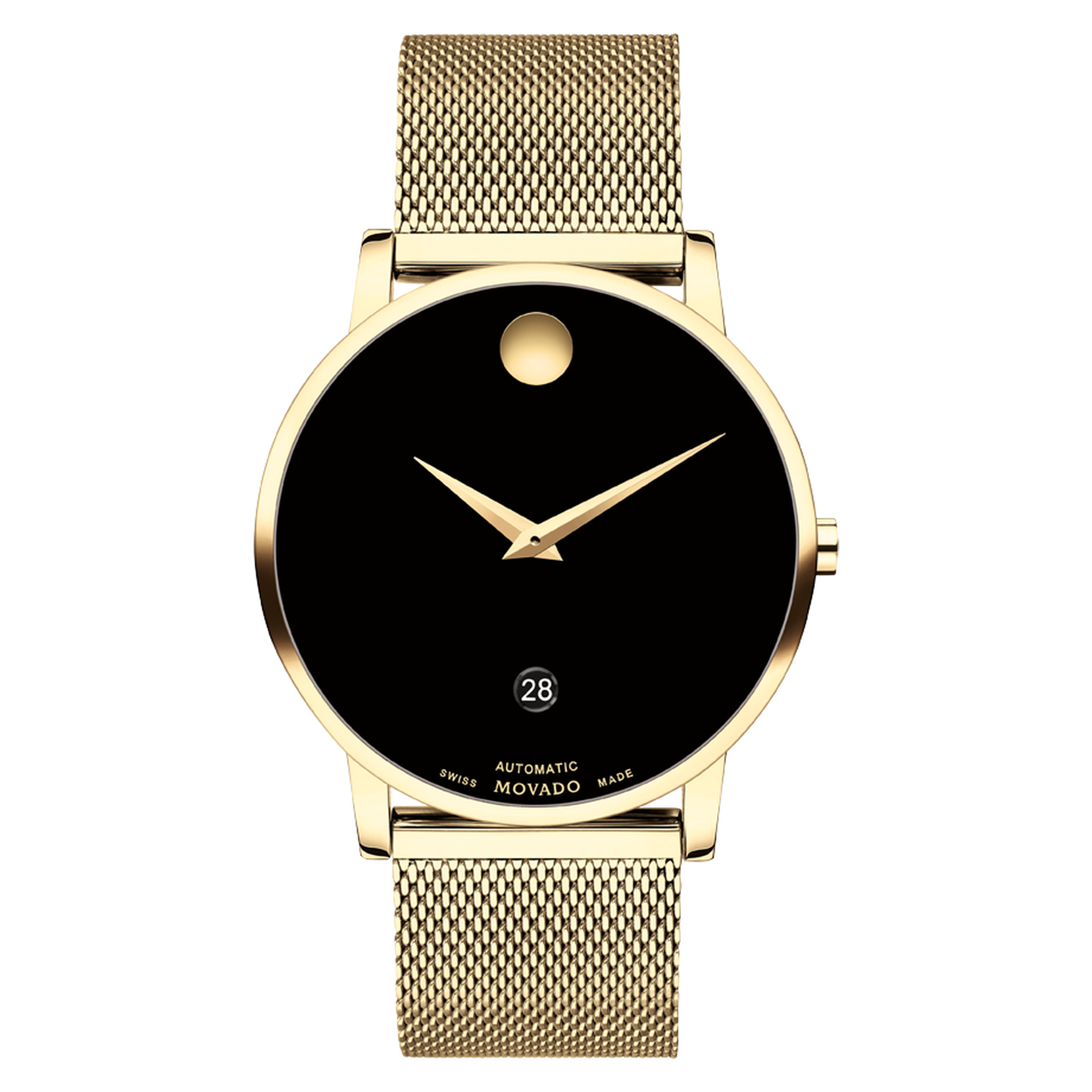 Movado | Museum Classic watch and dial with black gold strap