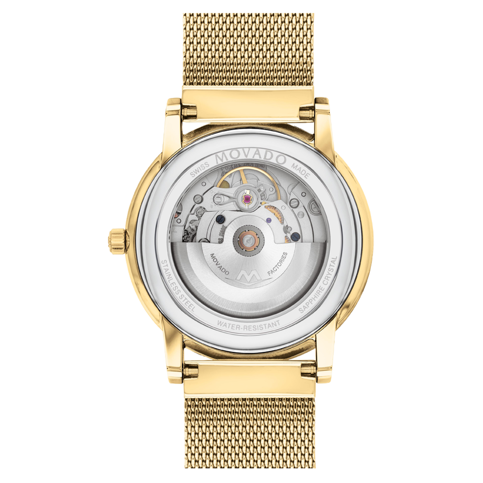 strap Classic with black Movado gold watch Museum and dial |