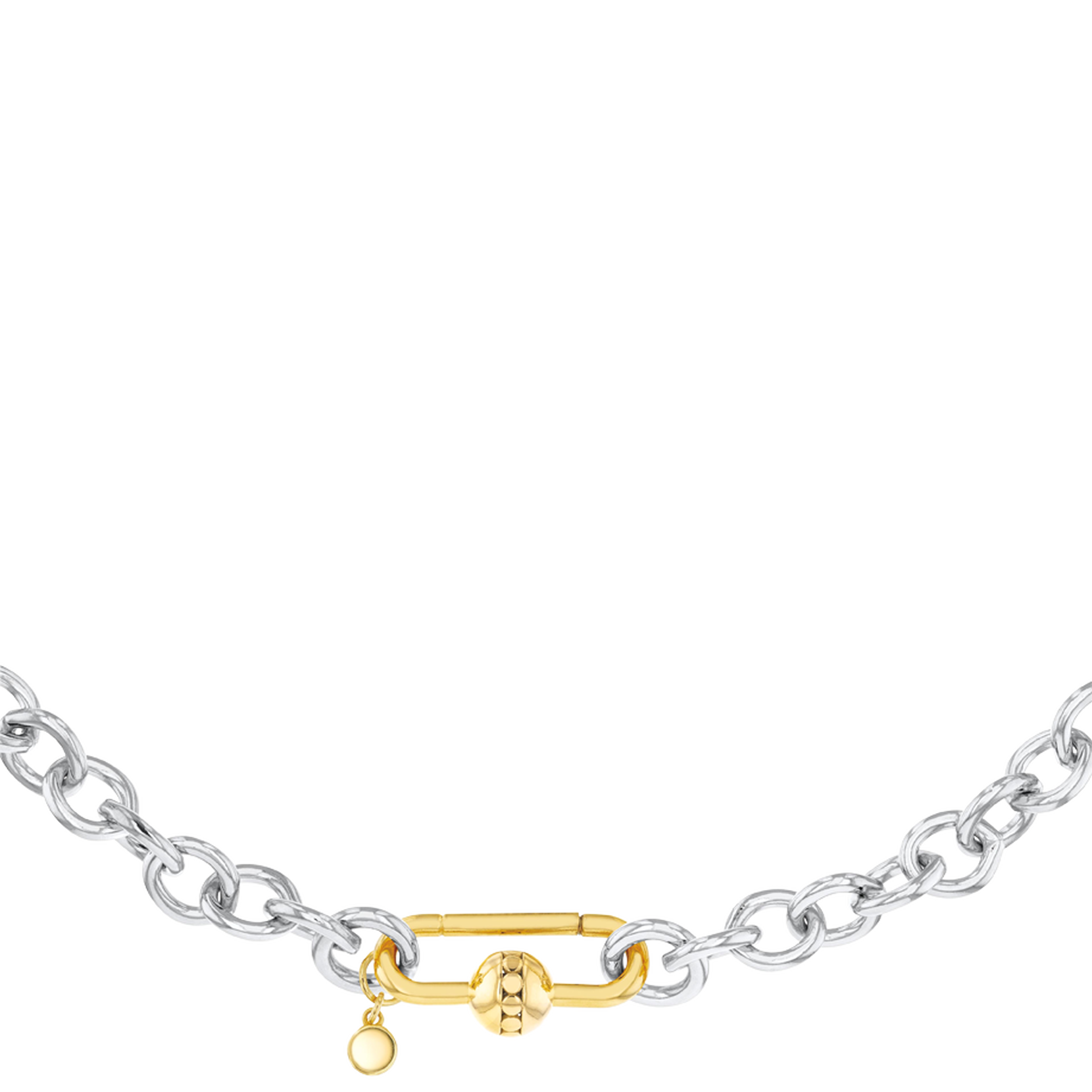 Padlock Necklace Choker Silver & Gold Padlock Mens Necklace -  Denmark