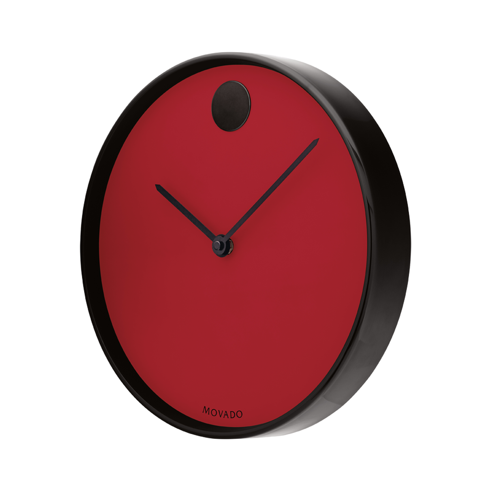 Movado | Modern wall clock red dial and