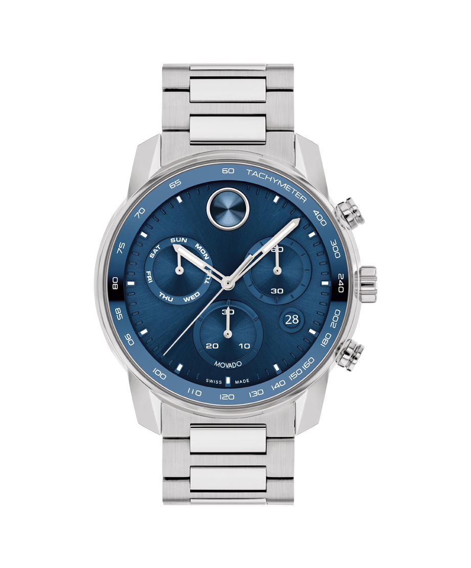 blue chronograph with Bold dial | steel stainless Movado Movado watch Verso